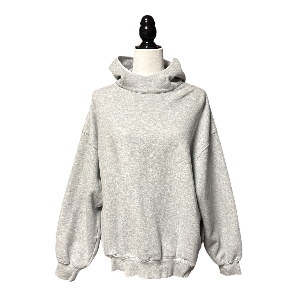 Aritzia Cozy Fleece Mega Snorkel Hoodie Heather Grey Women's Small #123175